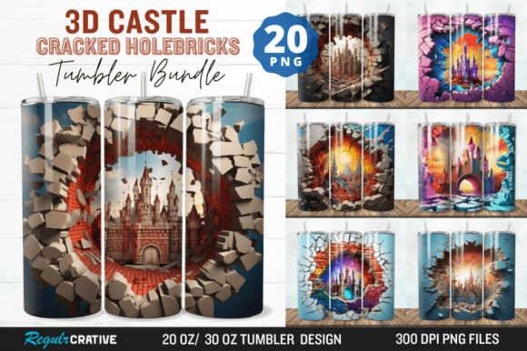 3D Castle Cracked Hole Bricks Tumbler: A Guide to High-Impact Sublimation Design