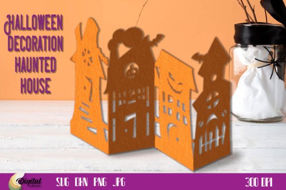 3D House SVG Haunted Houses Paper Cut: Elevating Halloween Decor with Digital Precision