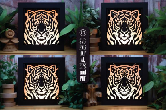 3D Layer Tiger Lightbox SVG Bundle: Bringing Digital Designs to Life