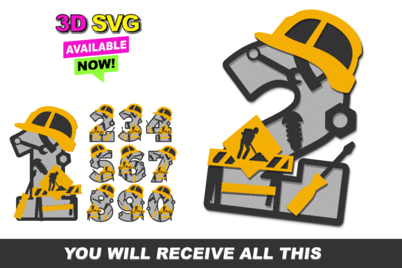 Construction Numbers 3D SVG Guide