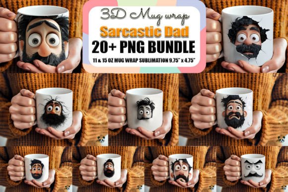 Creating the Perfect Gift: The Dad Face 3D Fathers Day Mug Wrap Bundle