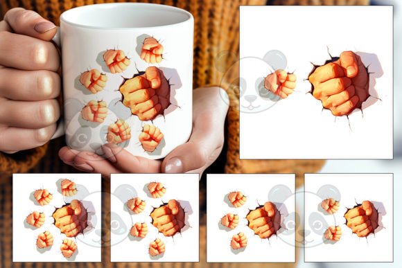 Dad Fist Bump 3D Cracked Mug Wrap Bundle: Elevating Personalized Gifting with Modern Sublimation