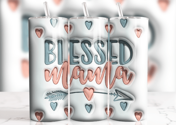 Elevate Your Craft with the Blessed Mama 3D Inflated Tumbler Wrap