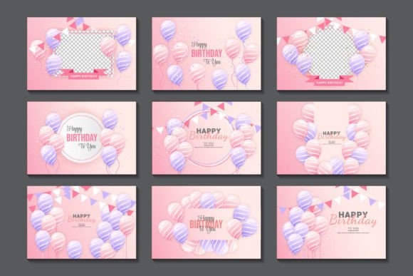 Elevating Digital Celebrations with High-Quality Birthday Wish Template Set Design