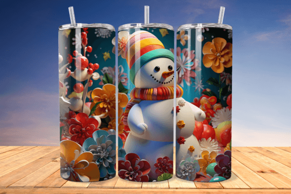 Elevating Holiday Merchandise with High-Resolution 3D Christmas Snowman Sublimation Designs