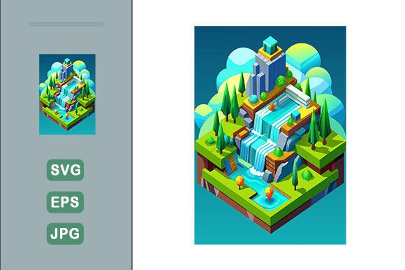 Elevating Visual Storytelling with 3D Design Water Landscape Backgrounds