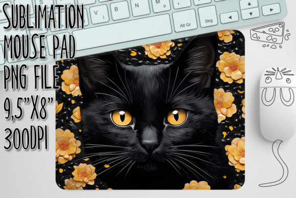 Evaluating 3D Cat Scene Mouse Pad Art for Sublimation Projects