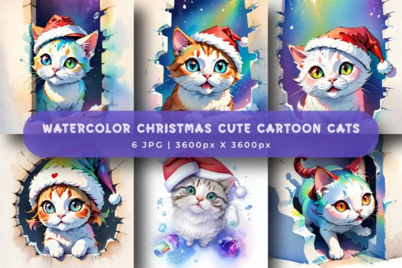 Evaluating 3D Cute Cat Christmas Backgrounds for Festive Design Projects