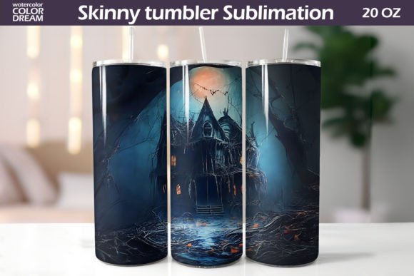 Halloween Haunted House Tumbler Design Guide