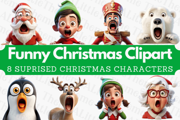 Injecting Humor into Holiday Design with 3D Shocked Face Clipart