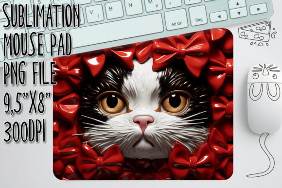 Integrating the 3D Feline Fantasy Mouse Mat Design into Your Sublimation Workflow