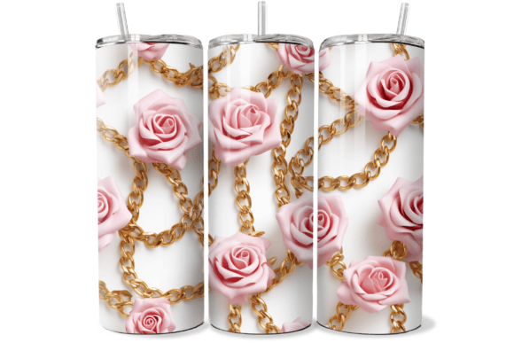Integrating the 3D Pink Roses and Gold Chains Wrap into Your Sublimation Workflow