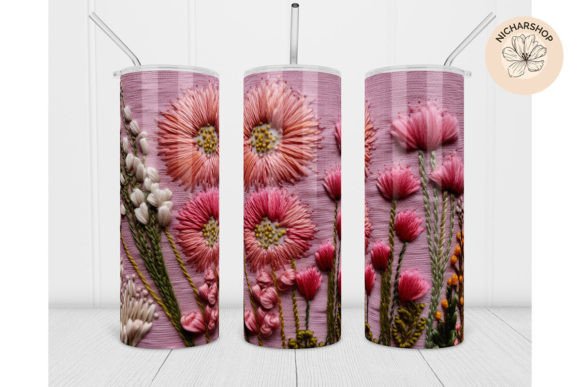 Mastering the 20oz 3D Pink Flower Embroidery Tumbler Design for Sublimation Success