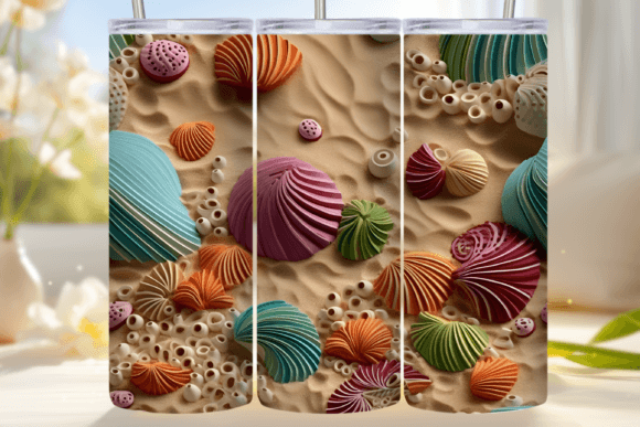 Mastering the 3dcolorful Seashells on the Sand Tumbler Design for Flawless Sublimation