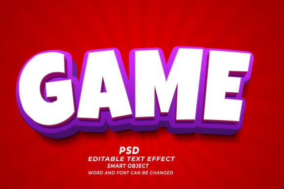 Mastering Visual Impact with Game 3D Editable Text Effect PSD