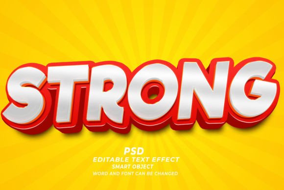 Mastering Visual Impact with Strong PSD 3D Editable Text Effect