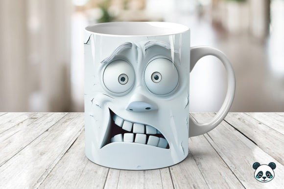 Sarcastic Face 3D Mug Wrap Design