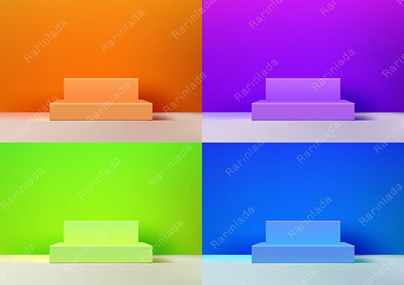 Showcase 3D Design Vibrant Color Podium: Elevating Your Product Presentation