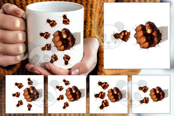 Strategic Branding with the Black Dad Fist Bump 3D Mug Wrap Bundle