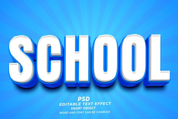 Streamlining Creative Workflows with the School PSD 3D Editable Text Effect